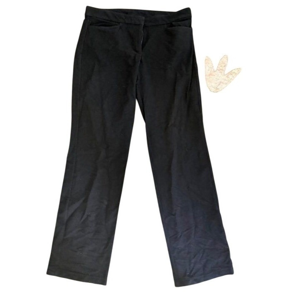 Eileen Fisher Straight Leg Trousers Womens Medium Black